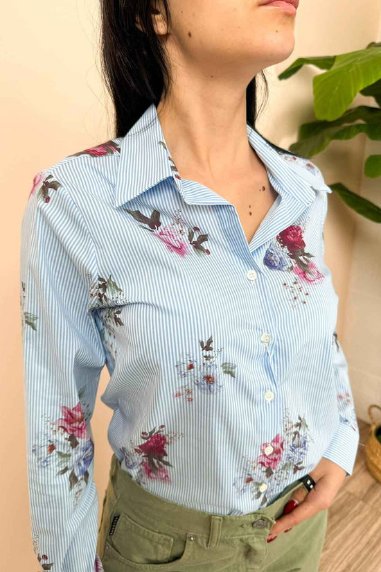 Camicia floreale - AZZURRO