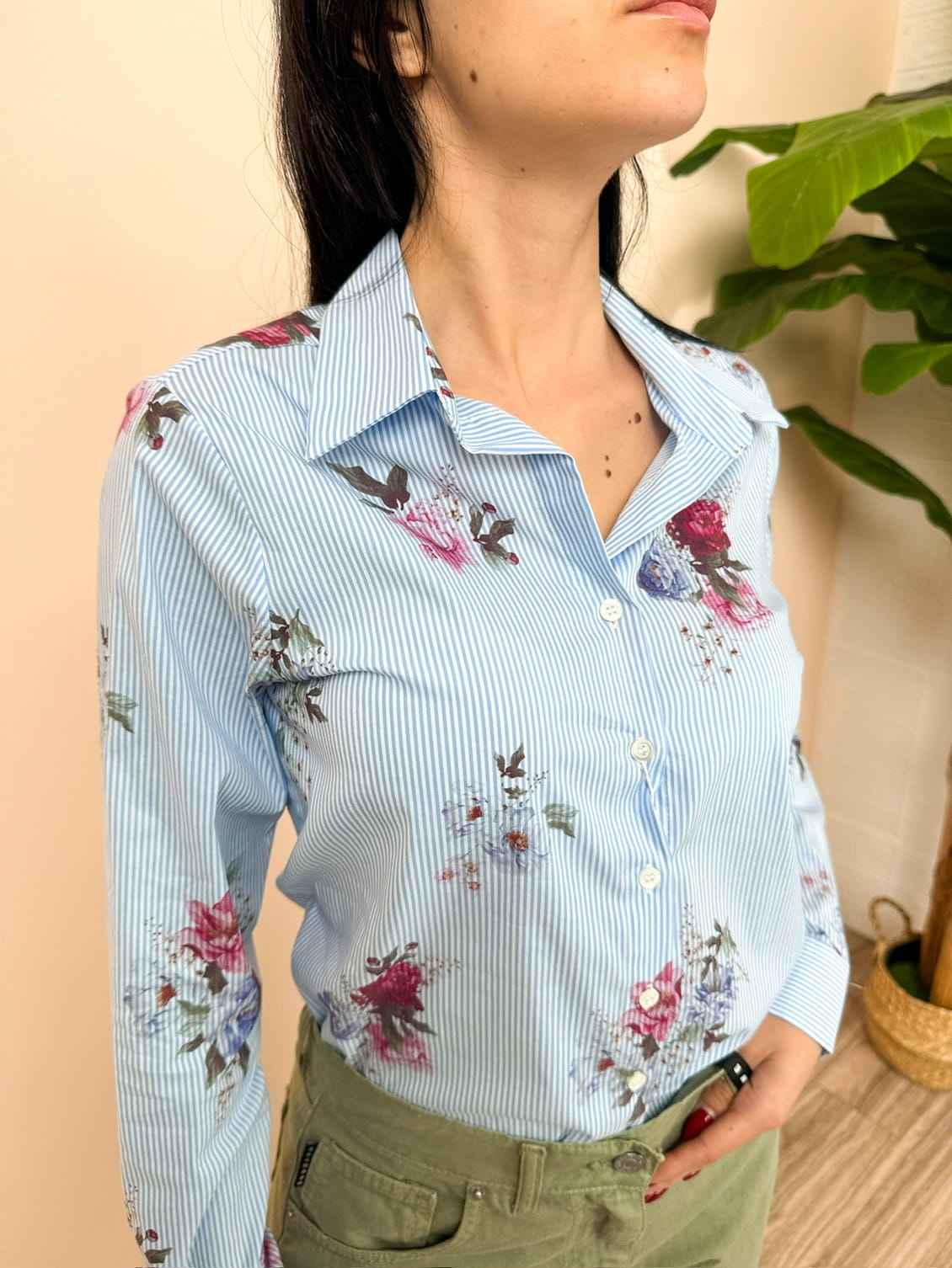 Camicia floreale - AZZURRO