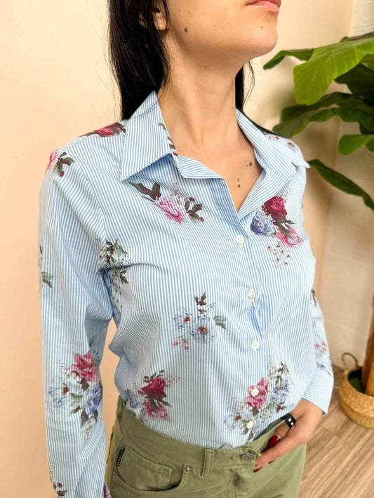 Camicia floreale - AZZURRO