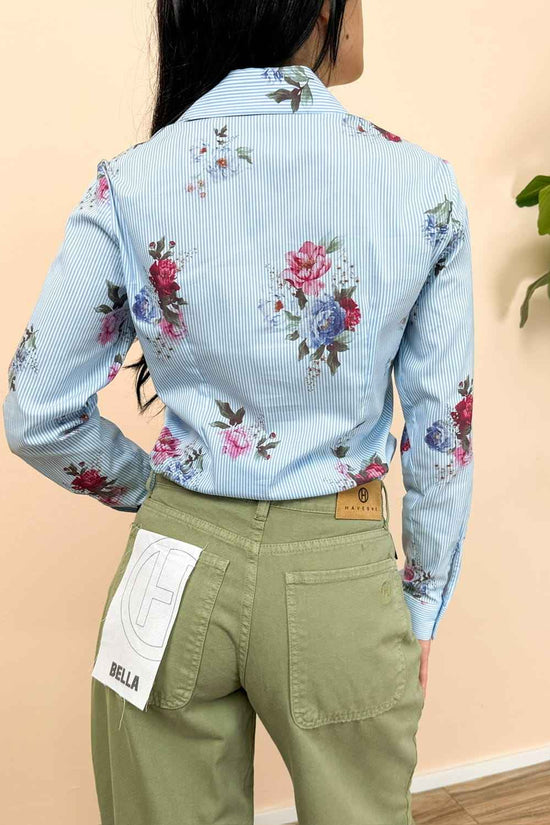 Camicia floreale - AZZURRO