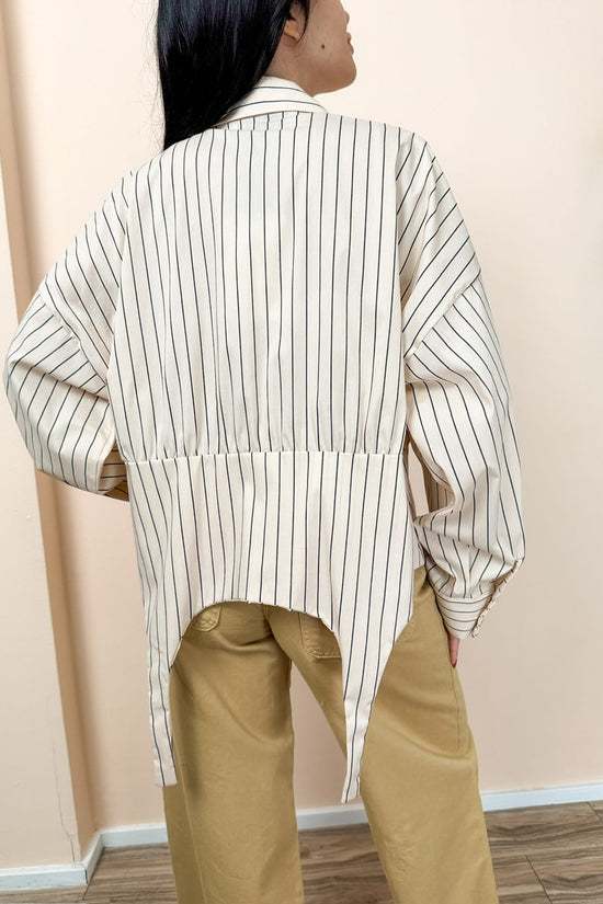 Camicia righe - BEIGE