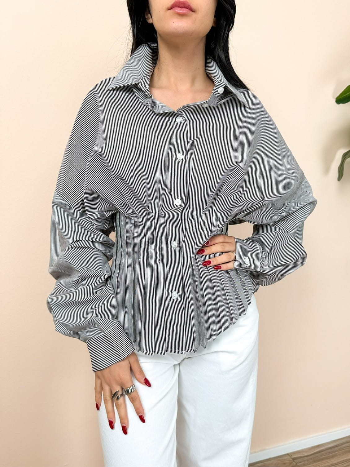 Camicia arricciata - RIGHE