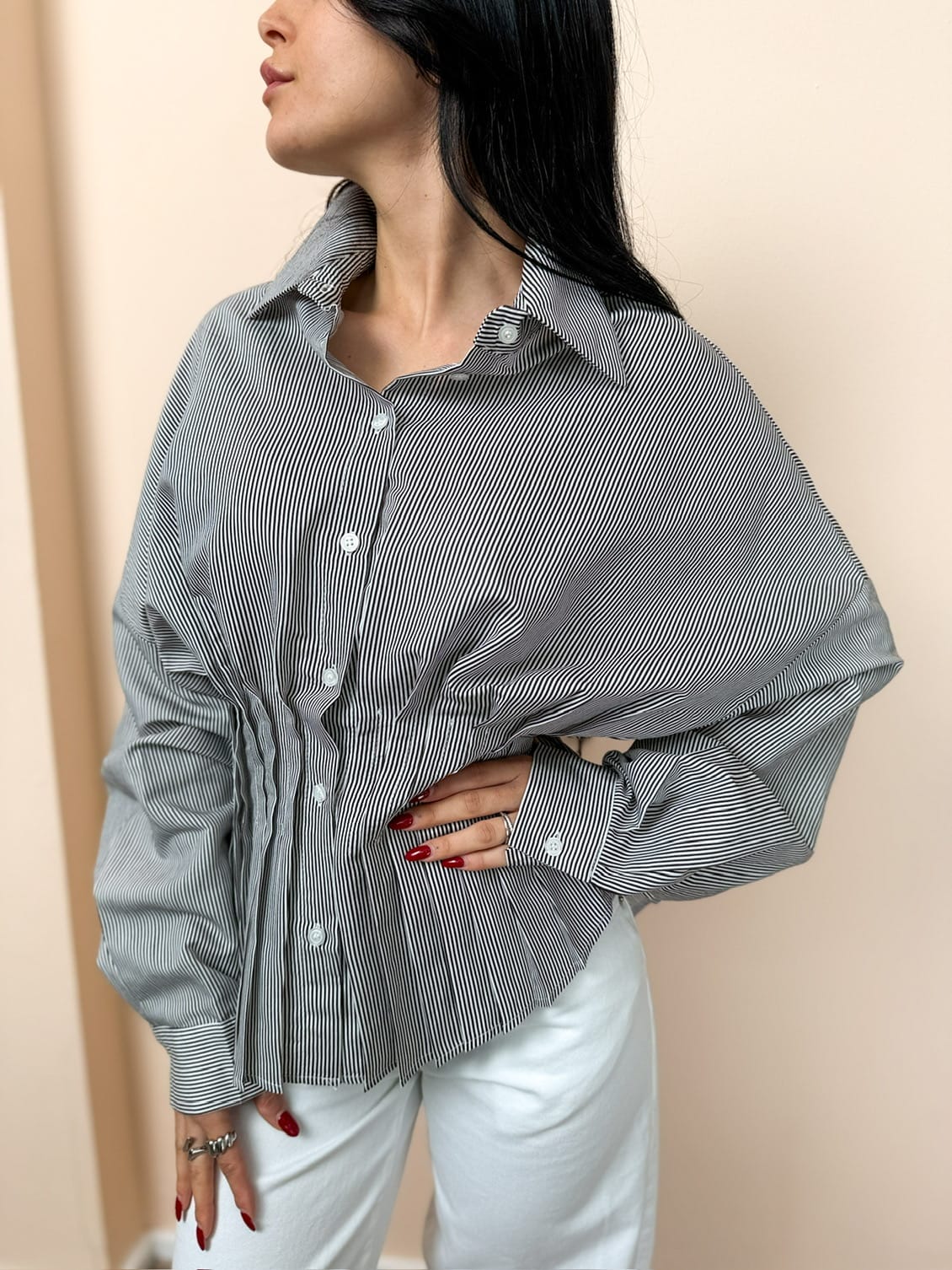 Camicia arricciata - RIGHE