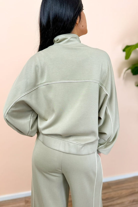 Felpa con zip - SALVIA