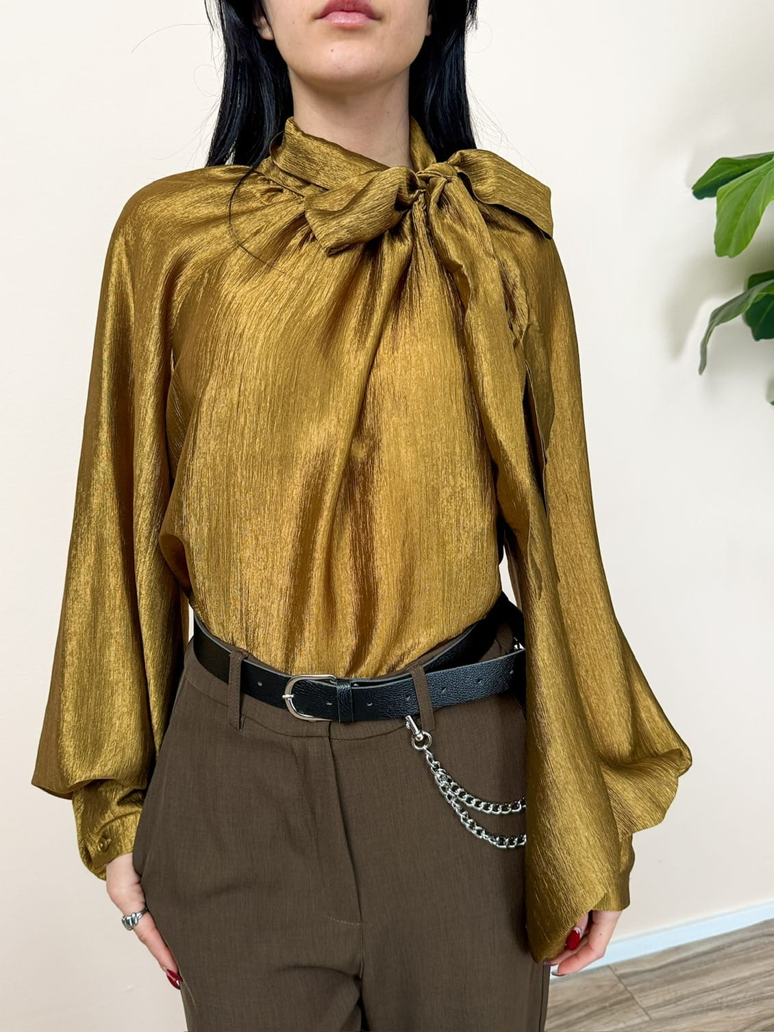 Camicia fiocco in crepes - OLIO