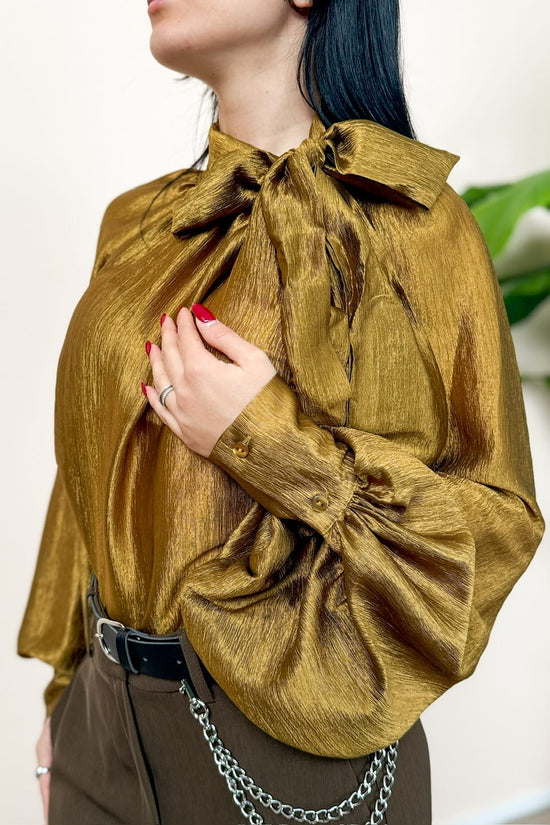 Camicia fiocco in crepes - OLIO