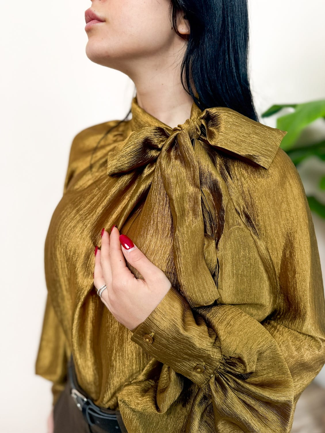 Camicia fiocco in crepes - OLIO
