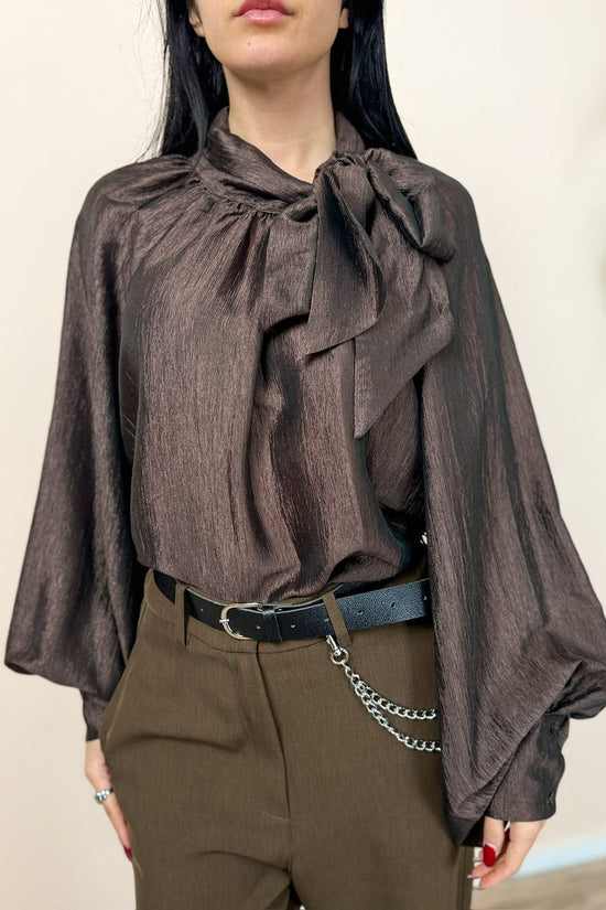 Camicia fiocco in crepes - MORO