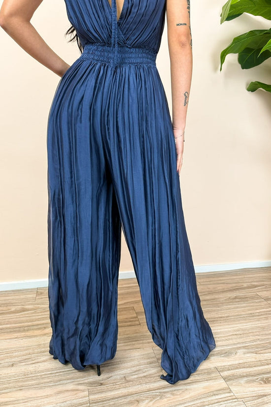 Tuta smanicata spalline - BLU