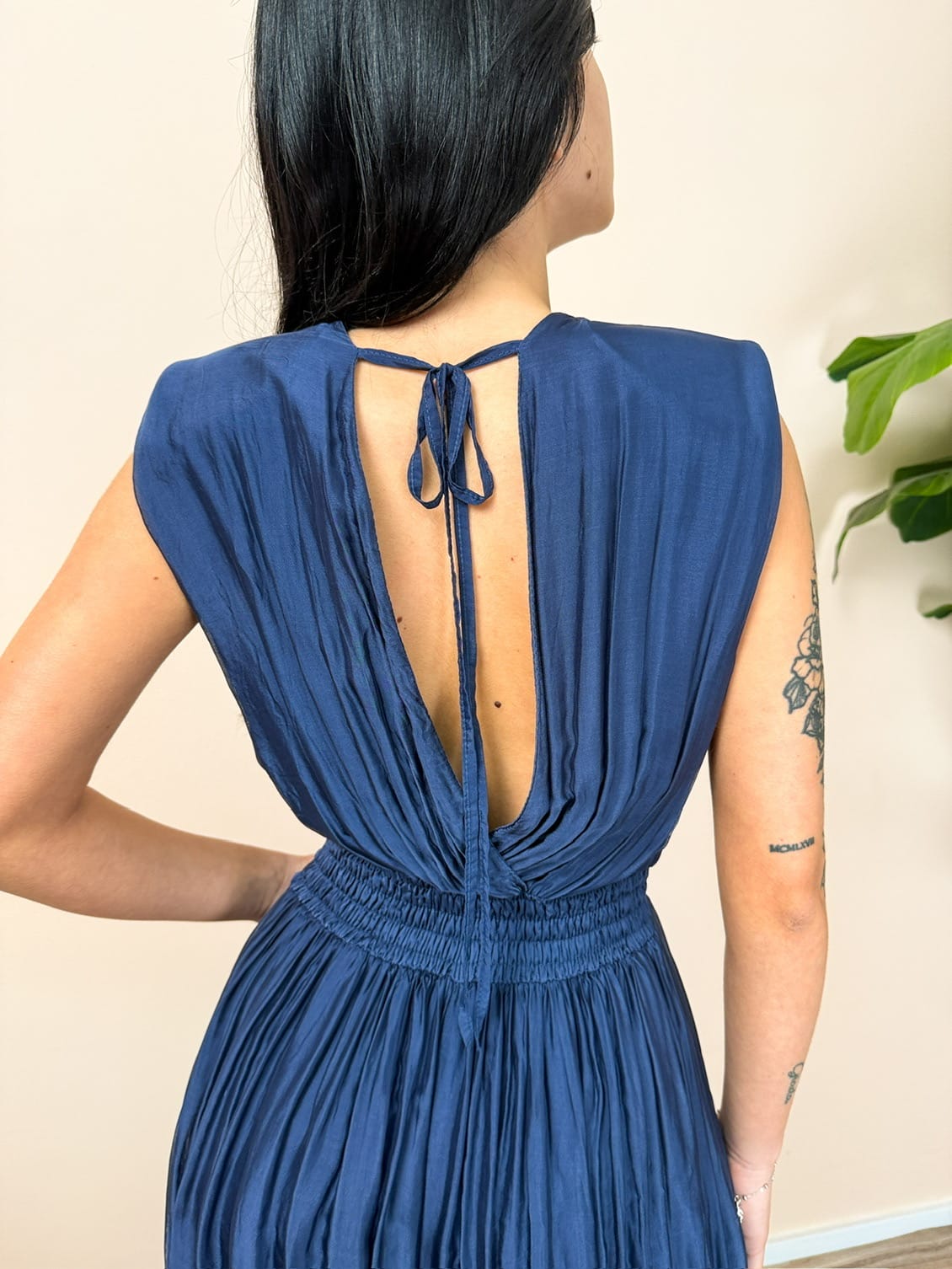 Tuta smanicata spalline - BLU