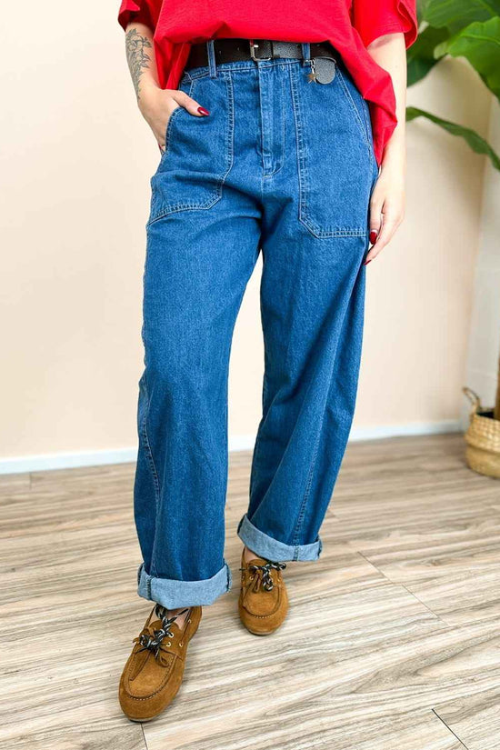 Pantalone jeans ovetto - STONE WASH
