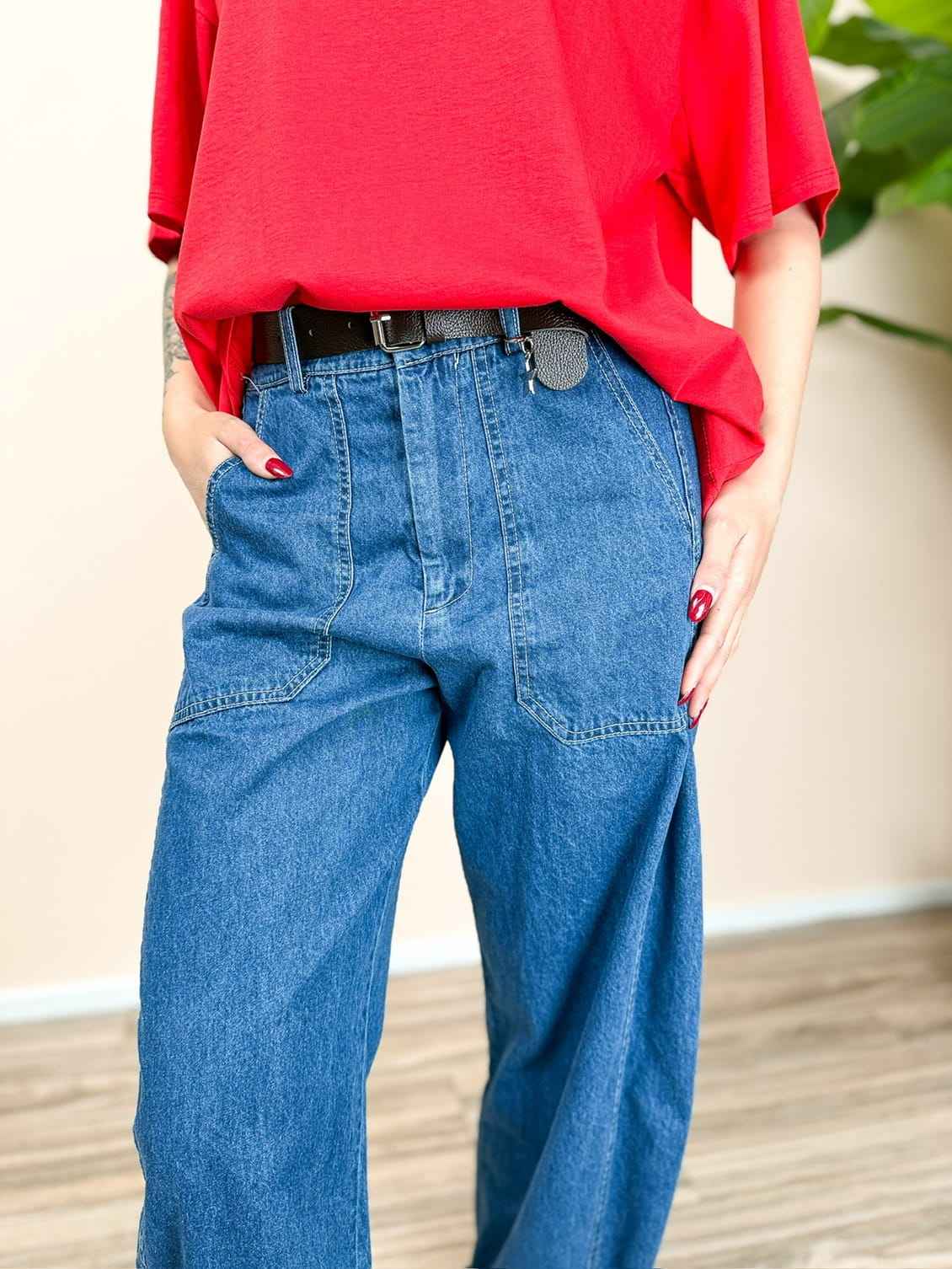 Pantalone jeans ovetto - STONE WASH