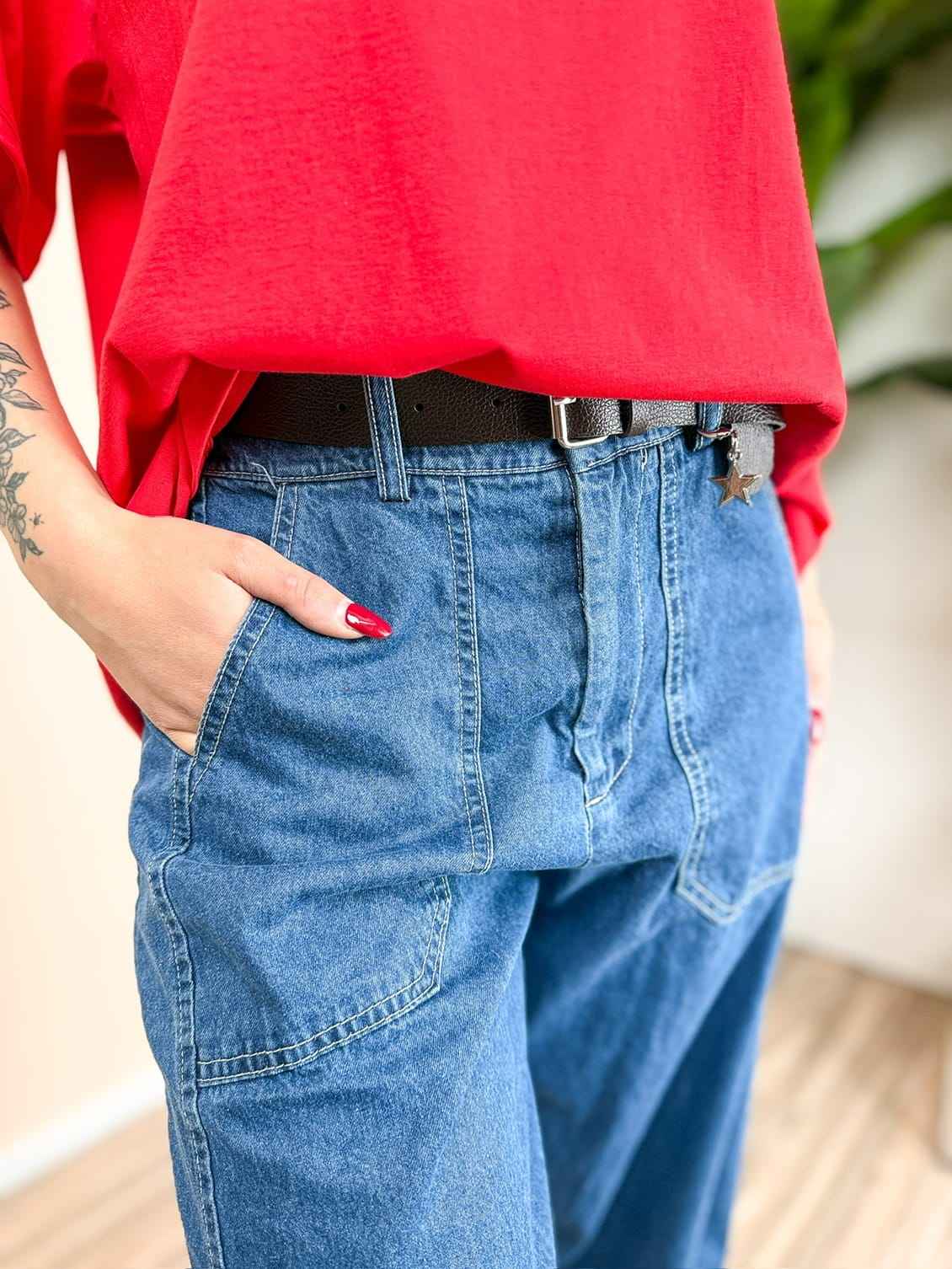 Pantalone jeans ovetto - STONE WASH