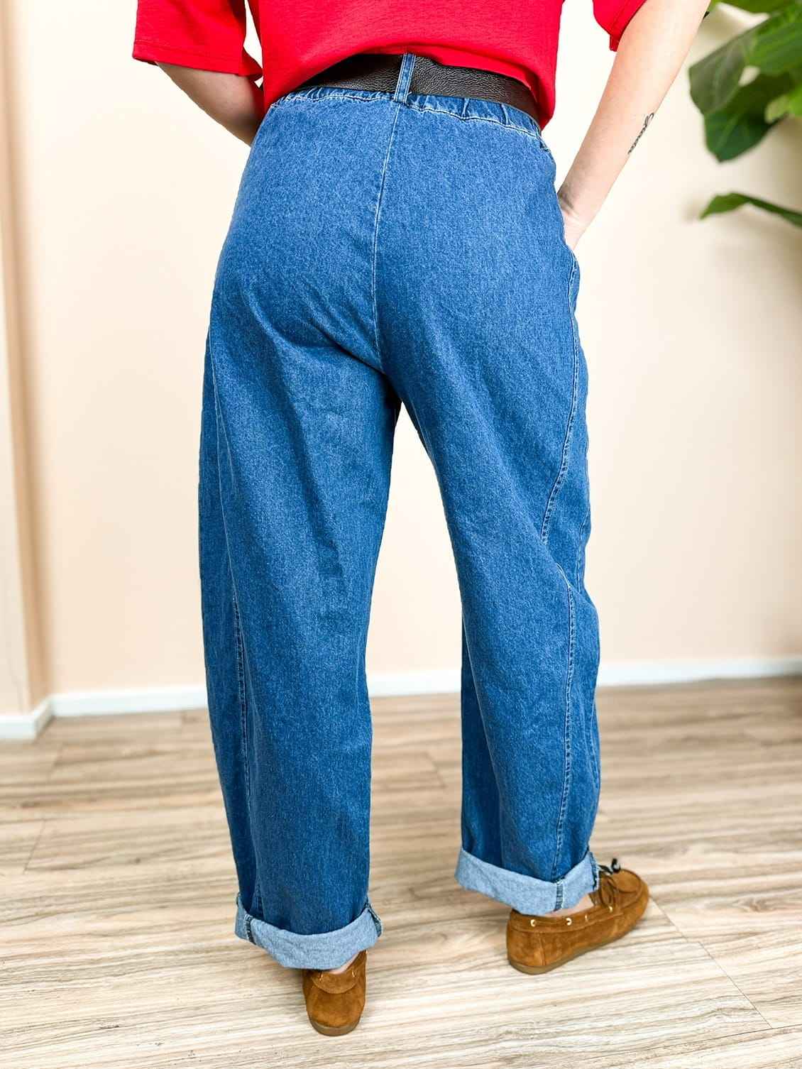 Pantalone jeans ovetto - STONE WASH