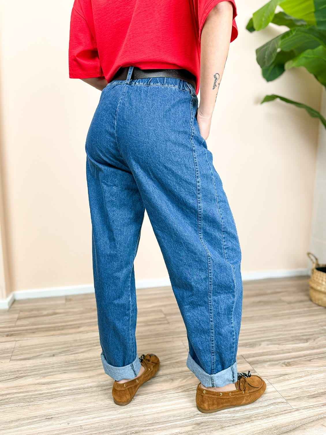 Pantalone jeans ovetto - STONE WASH