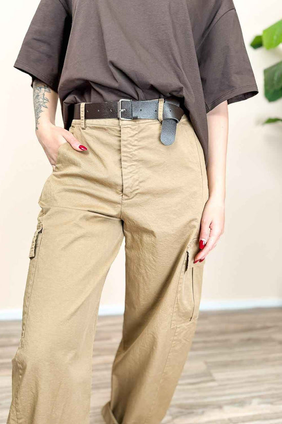 Pantalone con tasconi - BEIGE