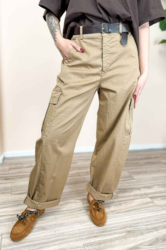 Pantalone con tasconi - BEIGE