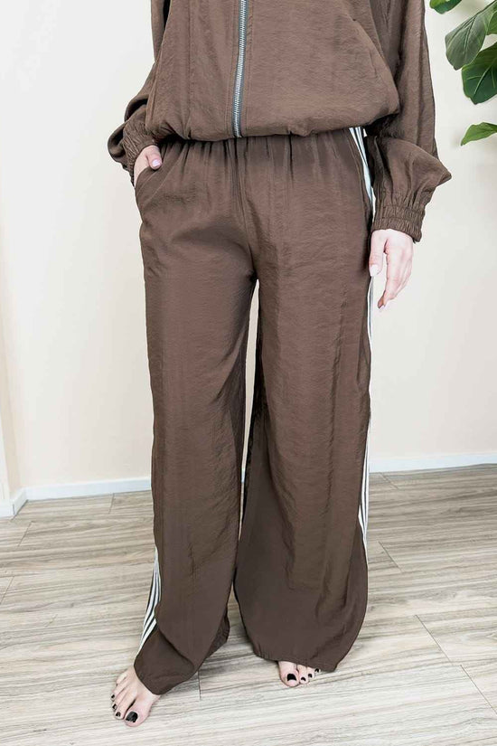 Pantalone con bande - MORO
