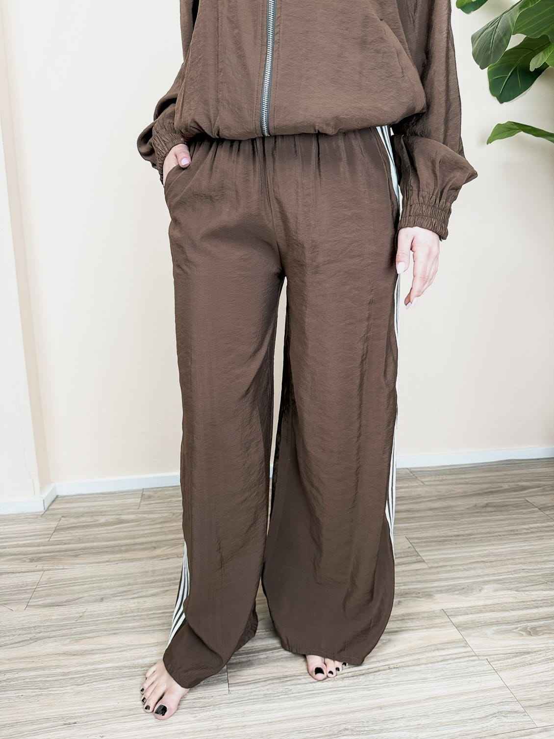 Pantalone con bande - MORO