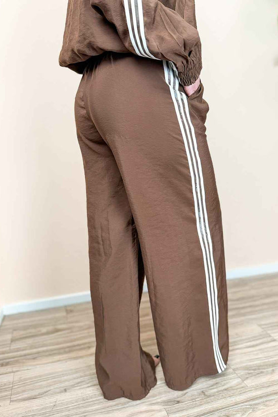 Pantalone con bande - MORO