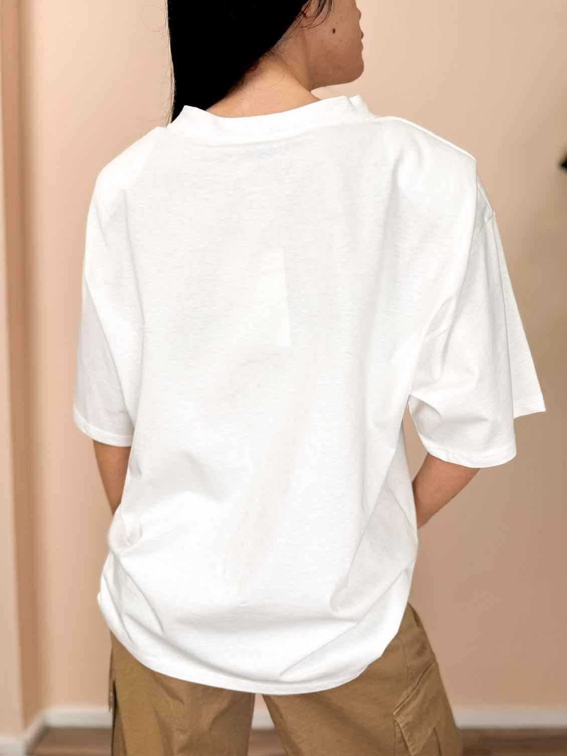 Maglia in cotone c/spalline - LATTE