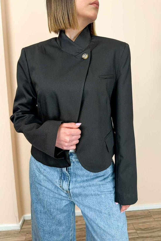 Giacca corta coreana - NERO
