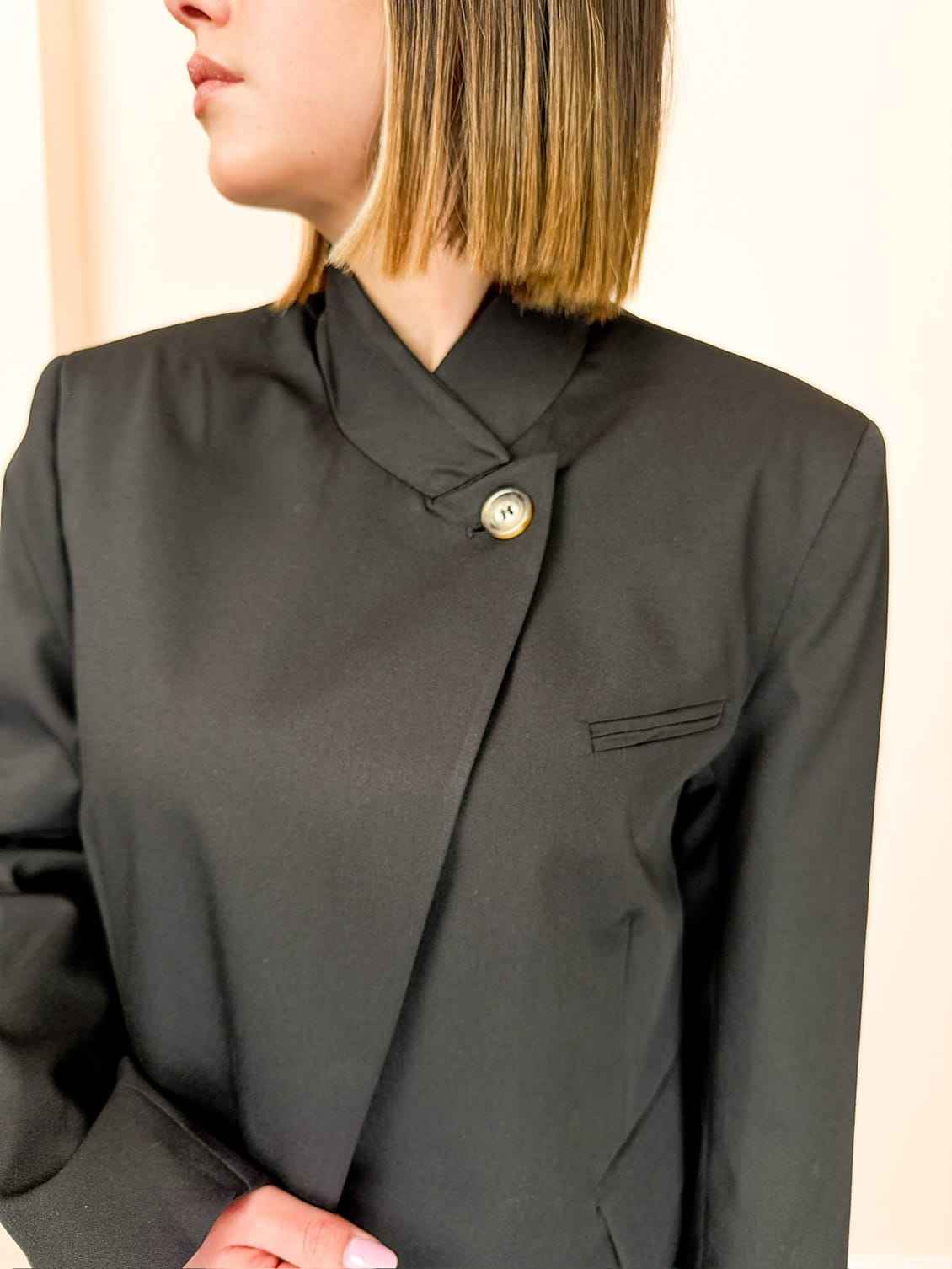 Giacca corta coreana - NERO
