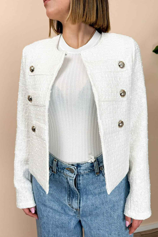 Giacca boucle - BIANCO