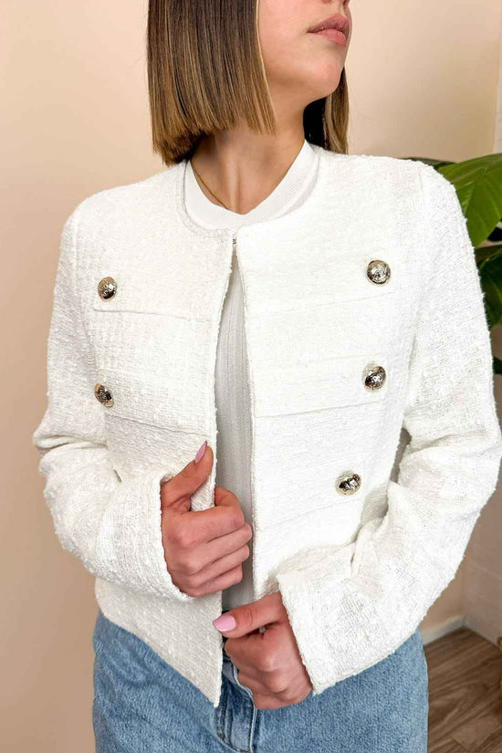 Giacca boucle - BIANCO