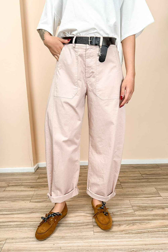 Pantalone ovetto in cotone - ROSA