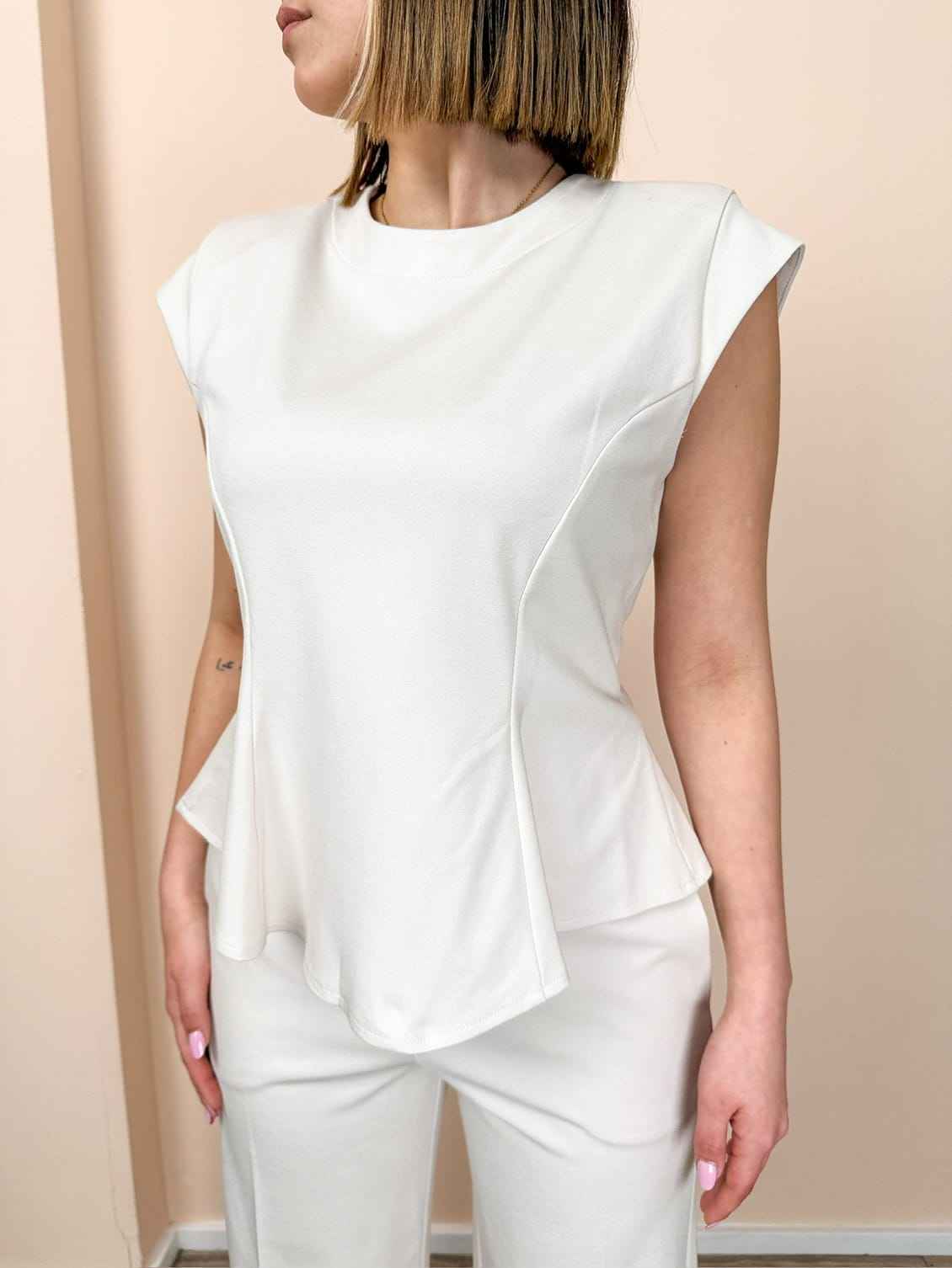Casacca volant punto milano - GESSO
