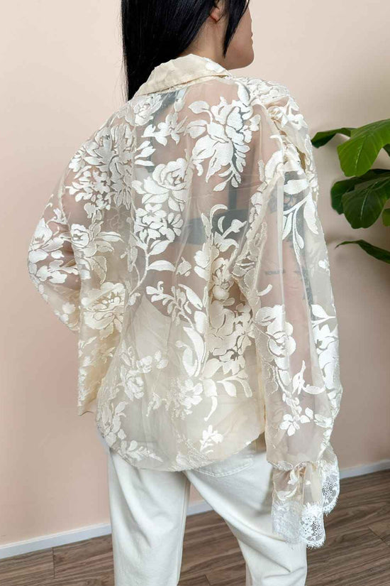 Camicia ricamata - BURRO