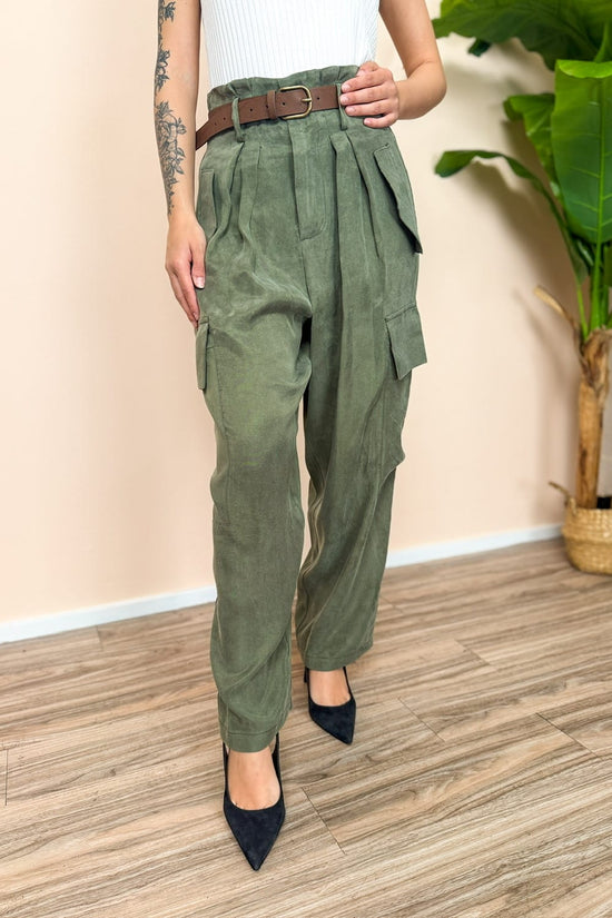 Pantalone in cupro - MILITARE
