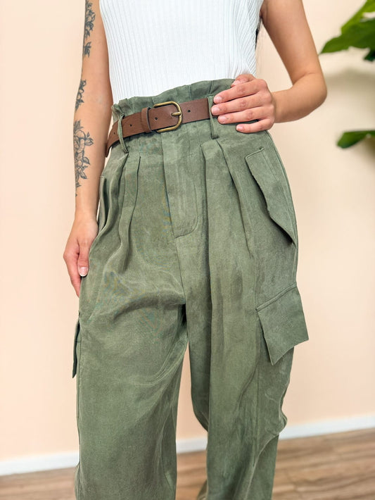 Pantalone in cupro - MILITARE
