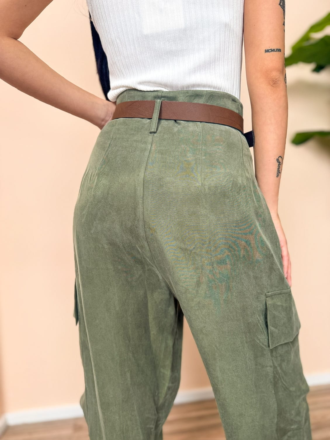 Pantalone in cupro - MILITARE