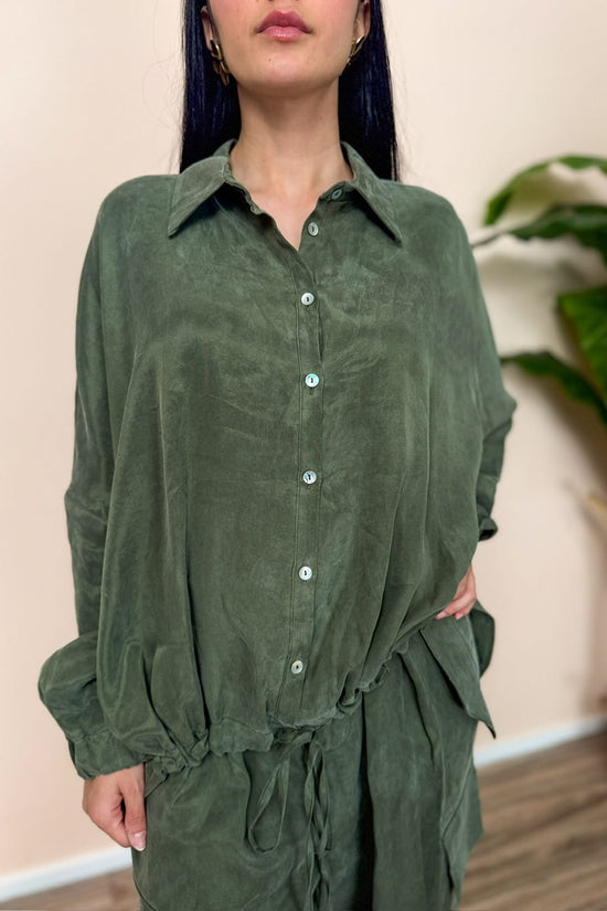 Camicia in cupro - MILITARE