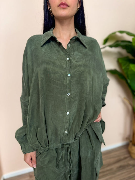 Camicia in cupro - MILITARE