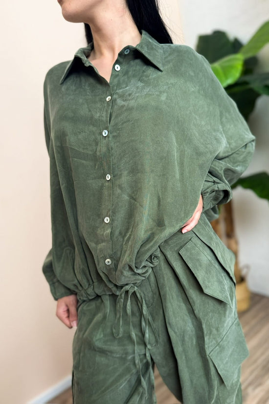Camicia in cupro - MILITARE