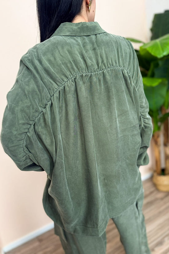 Camicia in cupro - MILITARE