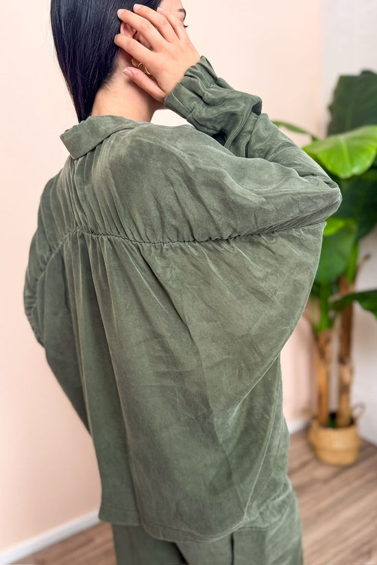Camicia in cupro - MILITARE