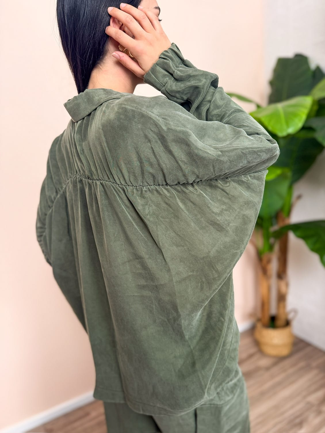 Camicia in cupro - MILITARE