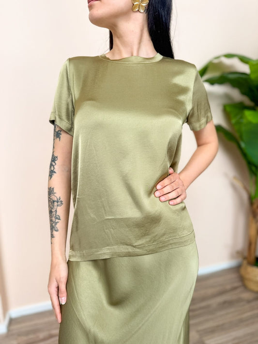 Blusa mezza manica - VERDE