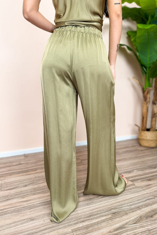 Pantalone in viscosa - MILITARE