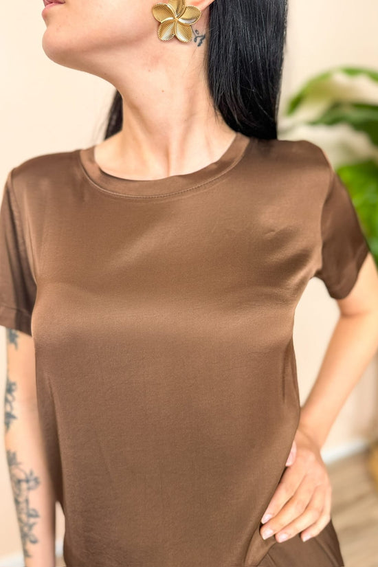 Blusa mezza manica - MORO