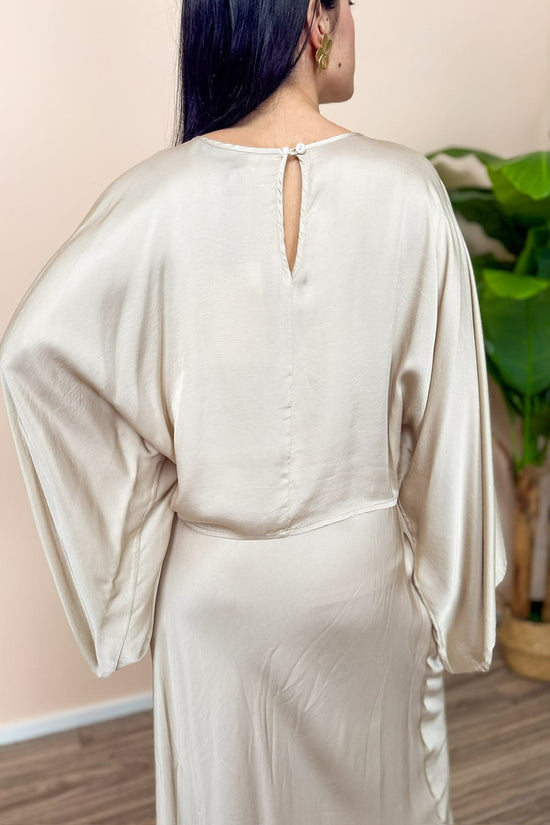 Blusa maniche over - BEIGE
