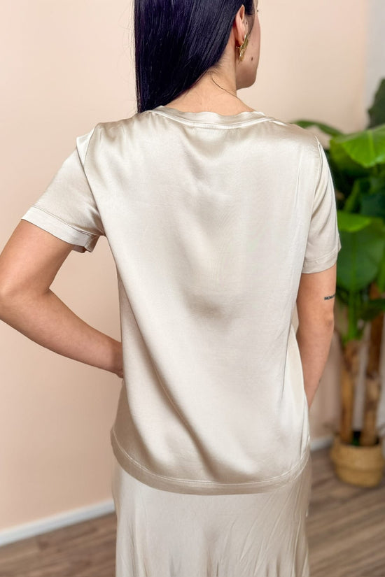 Blusa mezza manica - BEIGE