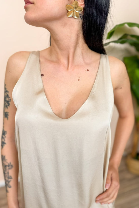Top in viscosa - BEIGE