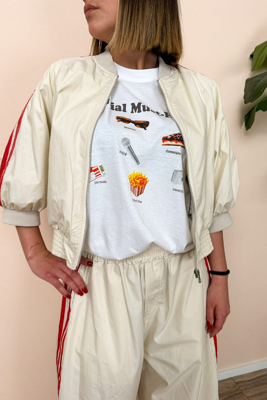 Giacca bomber righe - BURRO