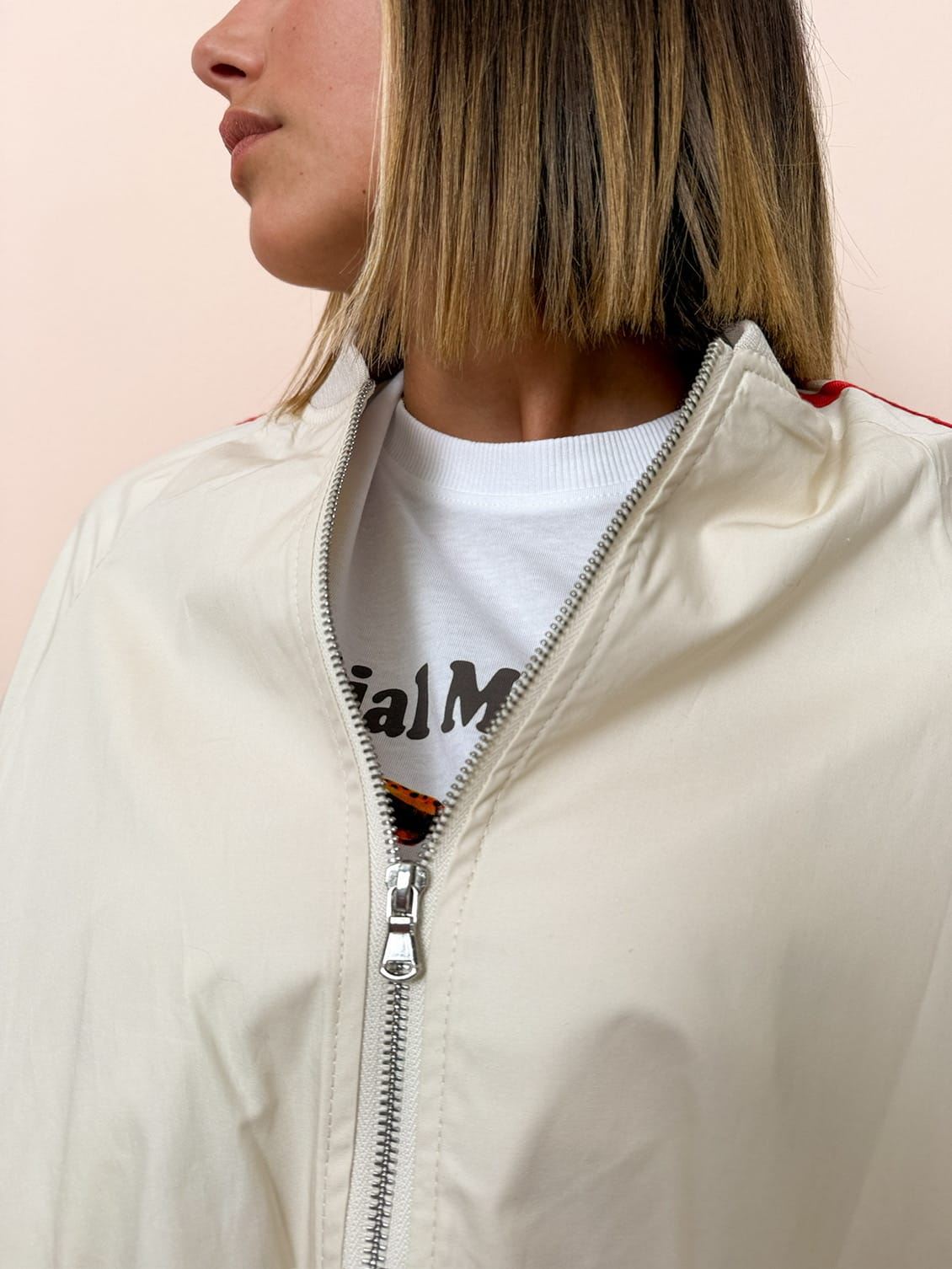 Giacca bomber righe - BURRO