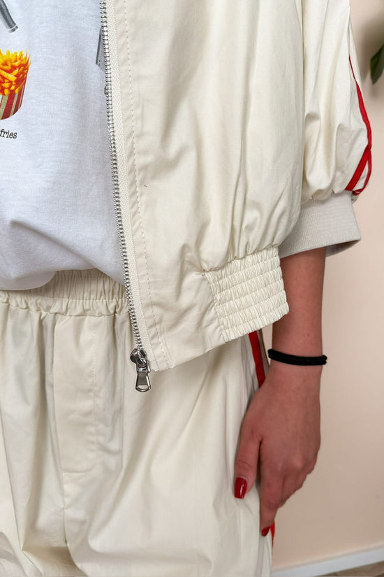 Giacca bomber righe - BURRO